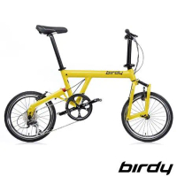 birdy NewClassic 8速18吋鋁合金經典圓管摺疊單車/小折/鳥車-閃耀黃