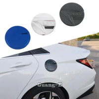 For Hyundai Elantra Avante 2020 2021 2022 2023 Car Sticker Stainless Steel Gas/Fuel/Oil Tank Cover Cap Stick Styling Trim Frame