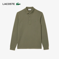 LACOSTE 男裝-經典修身長袖Polo衫(軍綠色)