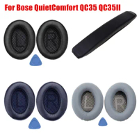 Leather Cushion Headband Ear Pads Replacement For Bose QuietComfort QC35 QC35II Headset Earpads Earmuffs Memory Foam Covers