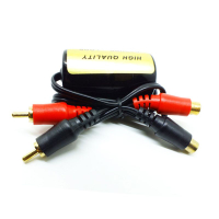 RCA Audio Noise Filter Suppressor Ground Loop Isolator สำหรับรถยนต์และโฮมสเตอริโอ2 × RCA Male, 2 × RCA Female พร้อมเครื่องเสียงรถยนต์