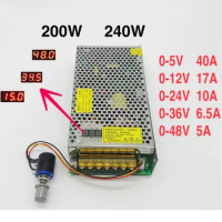 AC Converter 220V 110V To DC 5V 12V 24V 36V 48V 240W Switching Power Supply Adjustable Voltage Regulated Board Digital Display