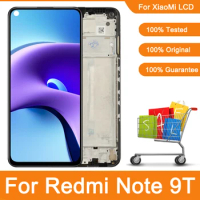 6.53'' LCD For Xiaomi Redmi Note 9T LCD Display With Frame Touch Panel Screen Digitizer Assembly For Redmi Note 9T M2007J22G J22