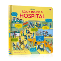 Usborne Books Look Inside Hospital English Cardboard Story Book for Kids Learning Toys Reading Activity Bedtime Book Montessori