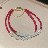 [Veligdo Jewelry] 4-5mm Natural Freshwater Pearl Bracelet BR003FW