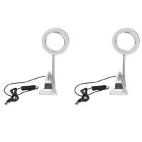 2X Desk Table Top 8X Magnifying Glass Beauty Nail Salon Tattoo Magnifier Lamp Light