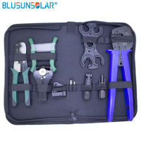 1 set Tool Box Crimping Pliers /Stripper/Cable Cutter/SOLAR PV Spanners /Wrench Tool Solar Connector Set for Ssolar System