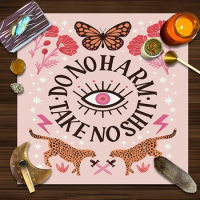 Tiger butterfly flower pink Tarot Tablecloth Altar Tarots Card Cloth Divination Astrology Tarot Deck Board Game Tool Home Decor