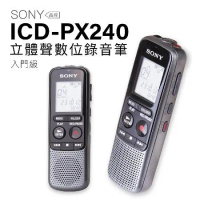 SONY ICD-PX240 入門級立體音錄音筆 4GB PX240【平輸保固一年】