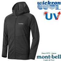 【mont-bell】男 COOL FULL-ZIP HOODIE 抗UV 連帽外套.防曬外套_1114636 BK 黑