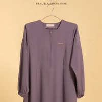 Fisura Scarf Basic Dress Gamis Devara Soft Matte Fabric Lavender