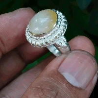 cincin batu akik mani gajah asli wanita/batu akik/asesoris/natural calcite/pria/elegan
