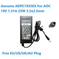 Genuine 19V 1.31A 25W ADPC1925EX ADPC1925 STK025-19131T AC Adapter For AOC PHILIPS 215LM00058 24B1XHS E2280SWN Monitor Charger