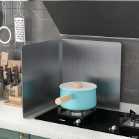 不鏽鋼廚房擋油板 炒菜防油擋板 加厚耐溫 煤氣灶擋板油煙機隔板