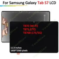 11.0" For Samsung Galaxy Tab S7 LCD Display Touch Screen Digitizer Panel Assembly For Samsung Tab s7 SM-T870, T875, T876B