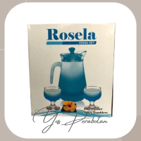 Drink set ROSELA / Gelas set 5 pcs/ Teko set/ Gelas Set/ Gelas Kaki