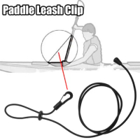 120cm Rowing Boats Accessories Black Canoe Kayak Paddle Safety Fishing Rod Leash Clip Tether Holder Lanyard