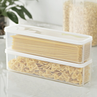 家用密封面條保鮮盒面條收納盒塑料長方形面條盒密封冰箱掛面盒子