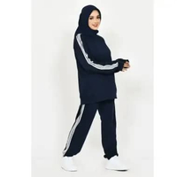 LEZAHRASIGNATURE Set Sporty Yola ABU-ABU Setelan Training Olahraga Wanita Pria Lengan Panjang Jumbo 