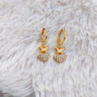 Anting anak remaja wanita motif love Elegan Earrings