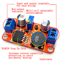 5A DC-DC langkah Up modul kuasa meningkatkan Volt Converter 3.3V-35V hingga 5V 6V 9V 12V 24V