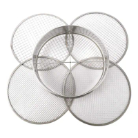 Garden Potting Mesh Sieve Sifting Pan - Stainless Steel Mix Soil Filter 4 Sieve Mesh Filter(1/8In,1/4In,3/8In,And 1/2In)