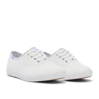 【Keds】CHAMPION 女鞋 品牌經典皮革小白鞋 休閒鞋 冰川白(WH45750)