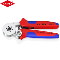 KNIPEX 97 55 14 Self Adjusting Crimping Pliers Wire Ferrules With Lateral Access Chrome-platedmulti-component Grips 180 MM