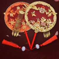Artistic Exquisite Craftsmanship Exquisite Bride Group Fan Wedding Ceremony Bride Xiuhe Ancient Styl