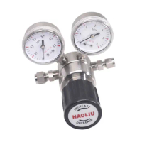 High pressure diaphragm gas pressure regulator stainless steel helium He pressure reducing valve