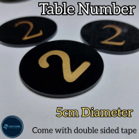 Table Number Cafe Nombor Meja Table Number Plate Round5cm Acrylic