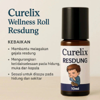 Curelix Wellness Essential Oil For Aromatherapy Roll On Hidung.