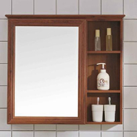 浴室櫃碳纖維簡約衛生間鏡櫃浴室掛墻式置物架鏡箱廁所防水儲物梳妝鏡子