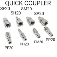 Konektor Selang Kompresor 20 SH SF SM PM PF PH Quick Coupler One Touch untuk Alat Pneumatic