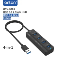 ONTEN Original USB 3.0 4-Port Hub FAST DATE TRANSFEN