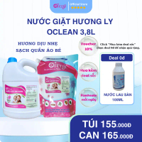Nước giặt quần áo cho máy giặt cửa ngang / cửa trước / giặt tay Oclean Orenji can tiết kiệm 3,8l