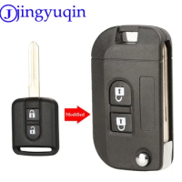 jingyuqin 2B Folding Remote Car Key Shell Case Fob Cover For Nissan Qashqai primera Micra Navara Almera