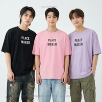 ELLIPSESINC Kaos Oversize Pria & Wanita Peace Maker XXXL PINK
