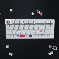 ECHOME Mondrian Art Theme Keycap Set PBT Dye-sublimation Gaming Keyboard Cap Cherry Profile Key Cap for Mechanical Keyboard