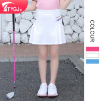 TTYGJ Childrens Girls Golf Clothing Anti-flash Girls Skirt with Lining Sports Skirt Girls Skirt Slim Fit Badminton Tennis Skorts