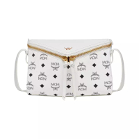 MCM [12.12 Dealcember] Small Diamant 3D Shoulder Bag Visetos Mix Leather White