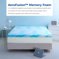 Twin Mattress Topper 3 Inch Memory Foam Mattress Topper with Cooling Gel Infusion, Mattress Pad in a Box, CertiPUR-US Certified,