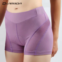 Lambda Women's Biker Underwear Bicycle Sponge Silicone Shorts Breathable Cycling Pants Bicycle Pants