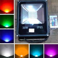 Lampu sorot Led smd 30 watt rgb lampu tembak lampu taman flood light