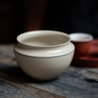 仿宋建水茶洗原土色小號水盂杯洗陶瓷小水缸復古杯洗茶渣缸茶渣桶