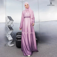 Gracia Dress | Gamis Gradasi Terbaru | Purple Pink