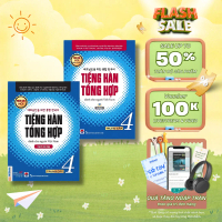 Sách - Combo Sách Tiếng Hàn Tổng Hợp - Trung Cấp 4 sách bài học và bài tập (Bản màu) - Giáo Trình Họ