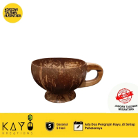 HARGA PROMO!! Gelas Cangkir Batok Kelapa Kayu / Cangkir Kayu Batok Kelapa - Peralatan Dapur Kayu