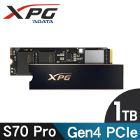 ADATA威剛 XPG GAMMIX S70 PRO PCIe Gen4 x4 M.2 2280 固態硬碟 1TB