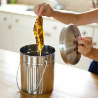 【KitchenCraft】復古不鏽鋼廚餘桶 5L(回收桶 垃圾桶 收納桶 餿水桶)